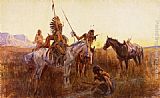 Charles Marion Russell Canvas Paintings - The Lost Trail